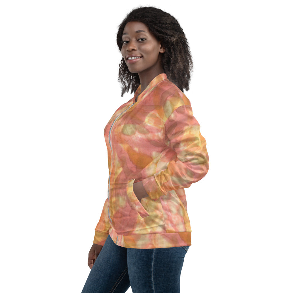Unisex Bomber Jacket - Watercolor Smudge - Women