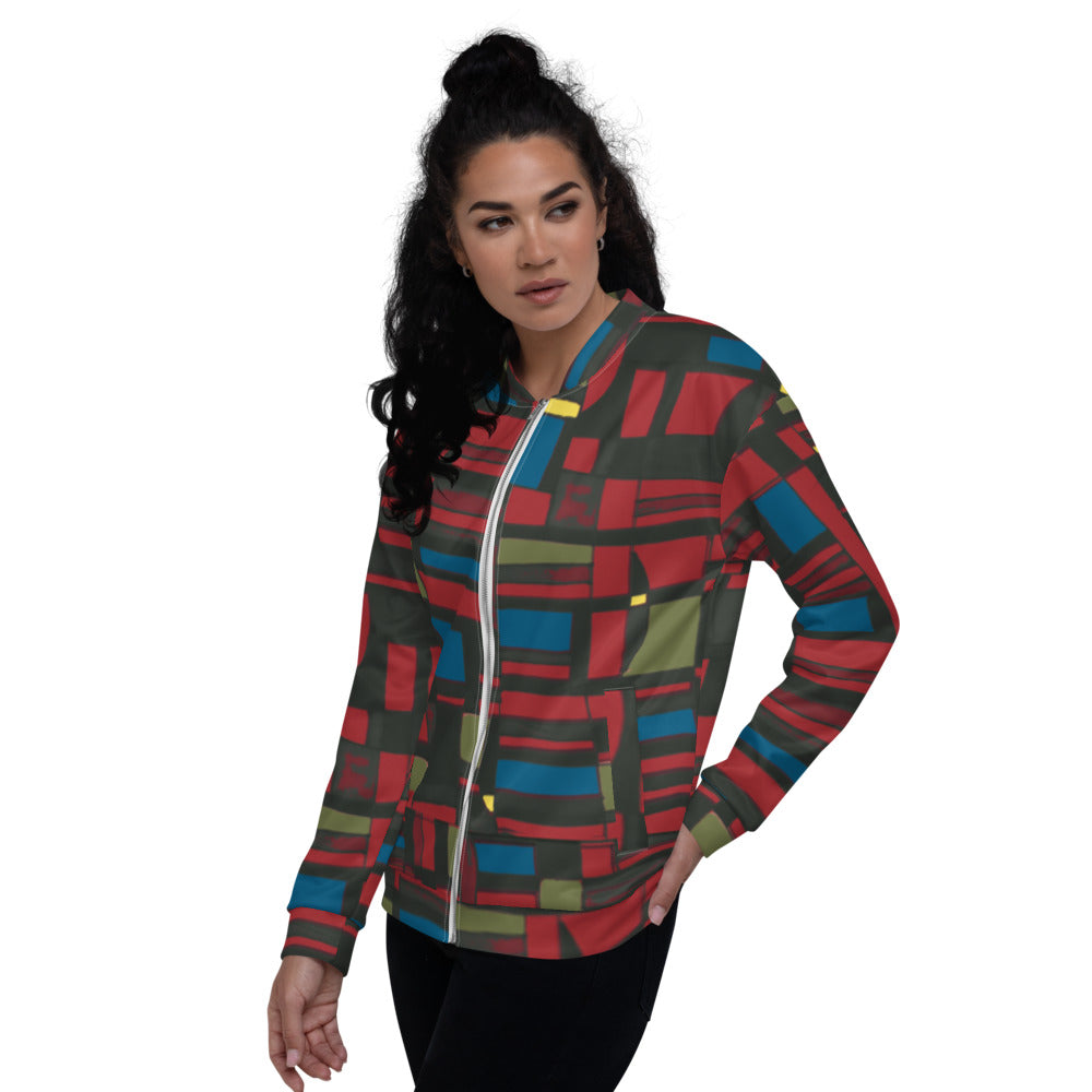 Unisex Bomber Jacket - Spirited Geo - Women