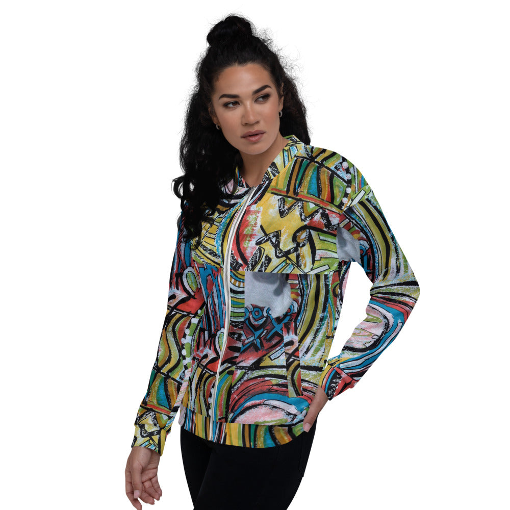 Unisex Bomber Jacket - Whirl Wind - Women