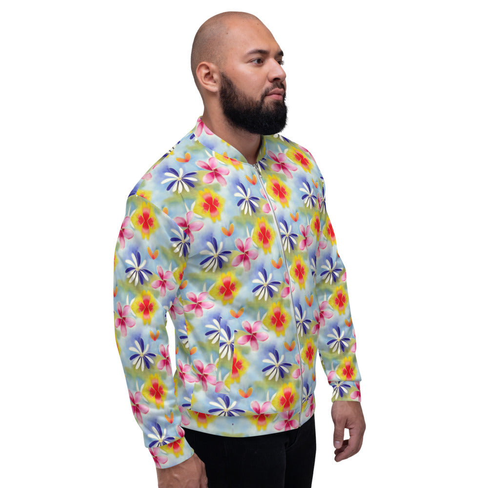 Unisex Bomber Jacket - Sunrise Floral - Men