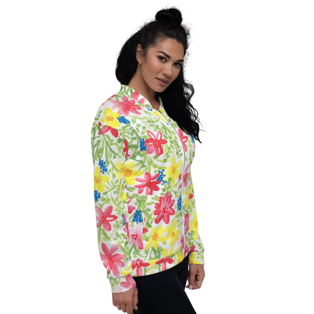 Unisex Bomber Jacket - Wildflower - Women