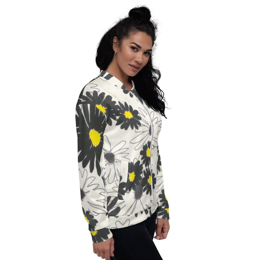Recycled Unisex Bomber Jacket - Daisy - Women