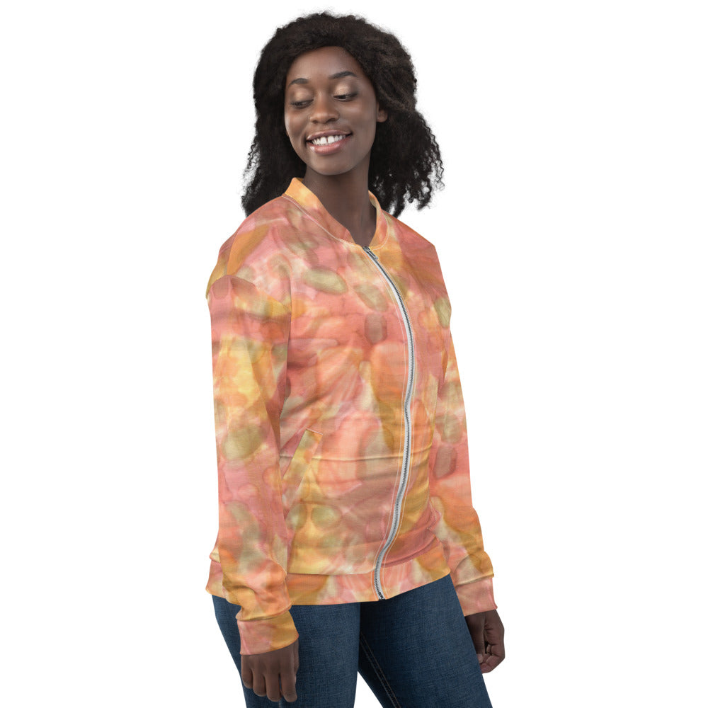 Unisex Bomber Jacket - Watercolor Smudge - Women