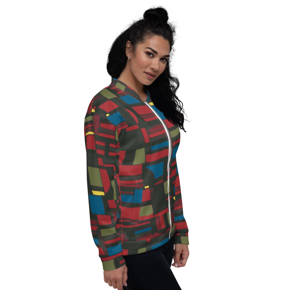 Unisex Bomber Jacket - Spirited Geo - Women
