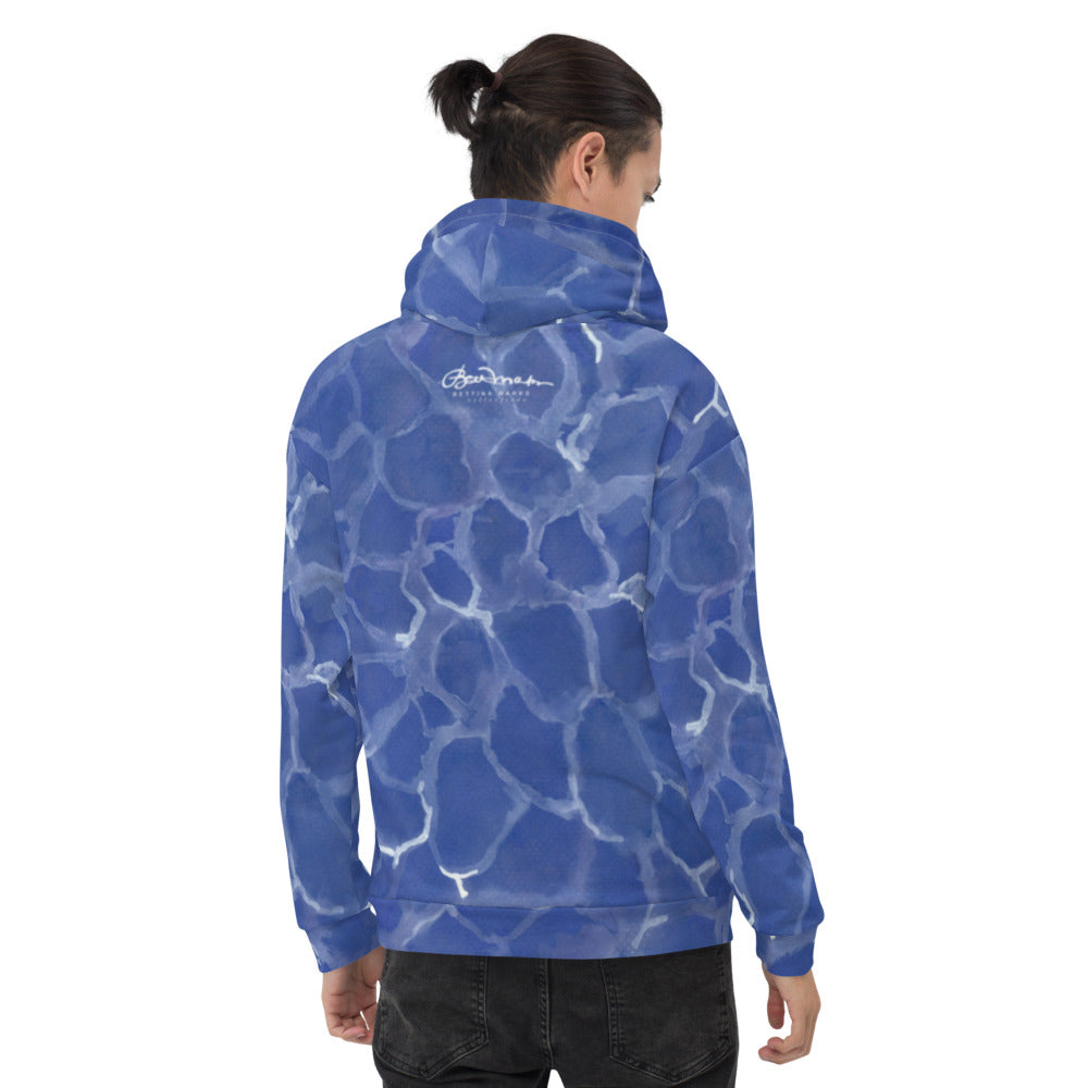 Recycled Unisex Hoodie - Blue Pool - Men