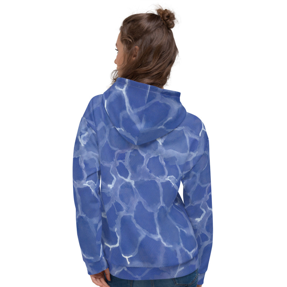 Recycled Unisex Hoodie - Blue Pool - Women