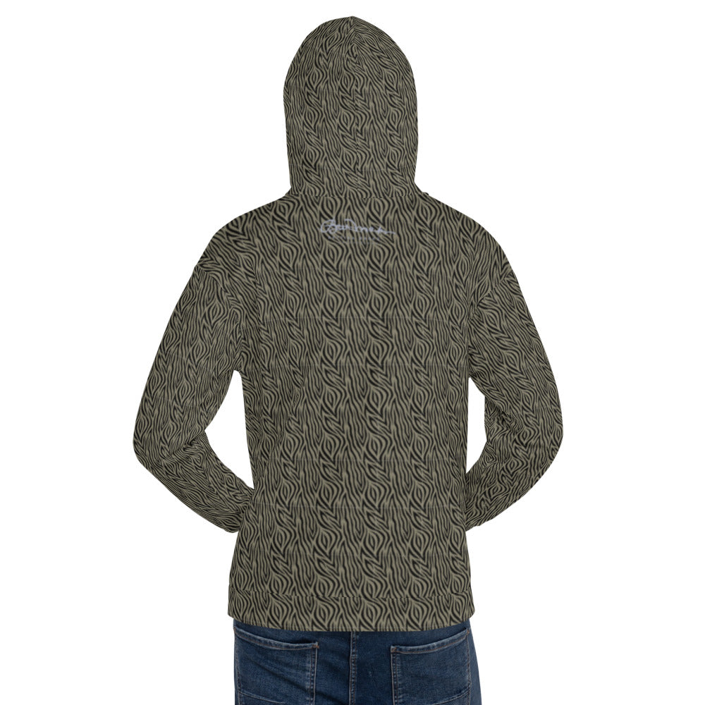 Recycled Unisex Hoodie - Khaki Zebra - Men