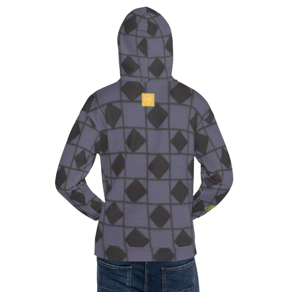 Recycled Unisex Hoodie - Slate Blue Optical - Men