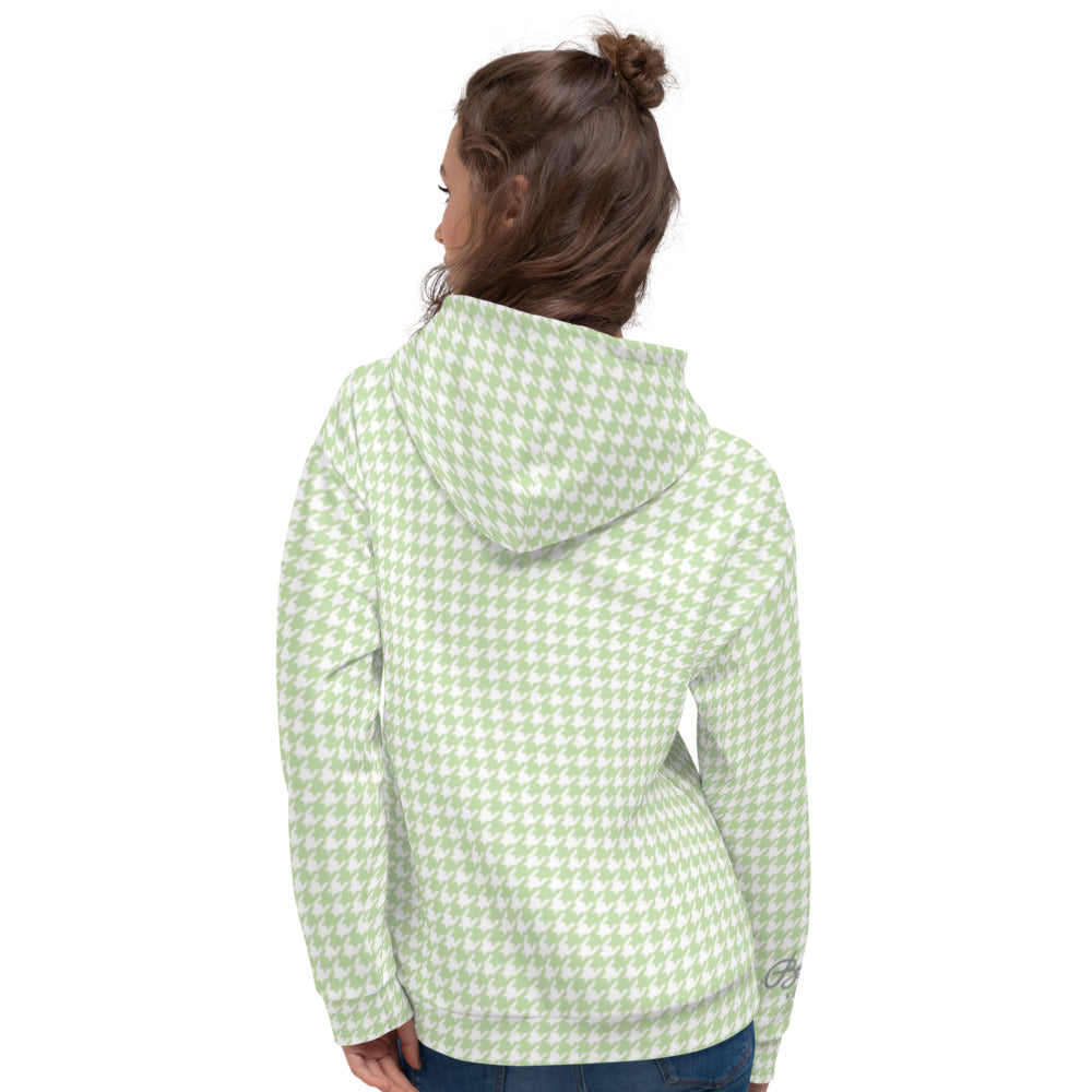 Recycled Unisex Hoodie - Butterfly Houndstooth - Women