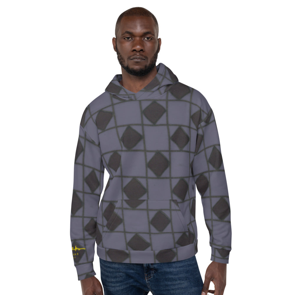 Recycled Unisex Hoodie - Slate Blue Optical - Men