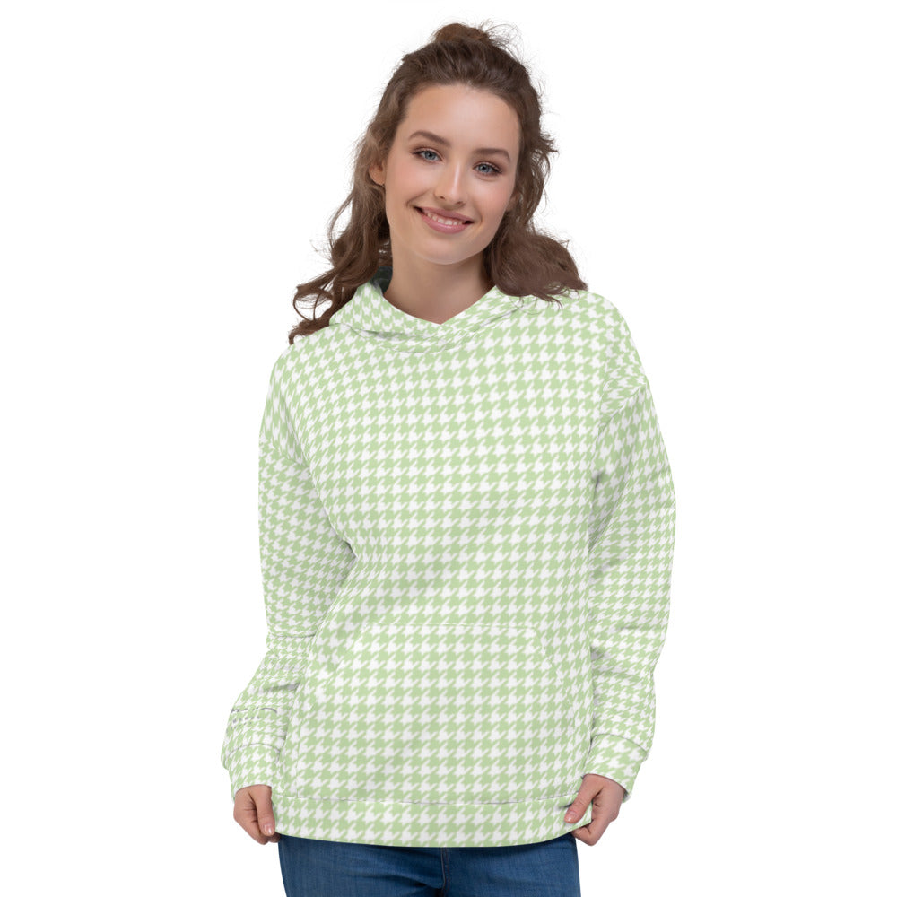 Recycled Unisex Hoodie - Butterfly Houndstooth - Women