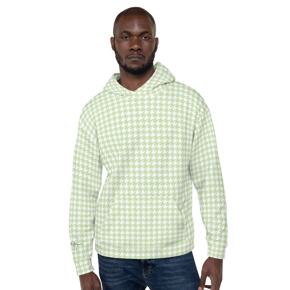 Recycled Unisex Hoodie - Butterfly Houndstooth - Men