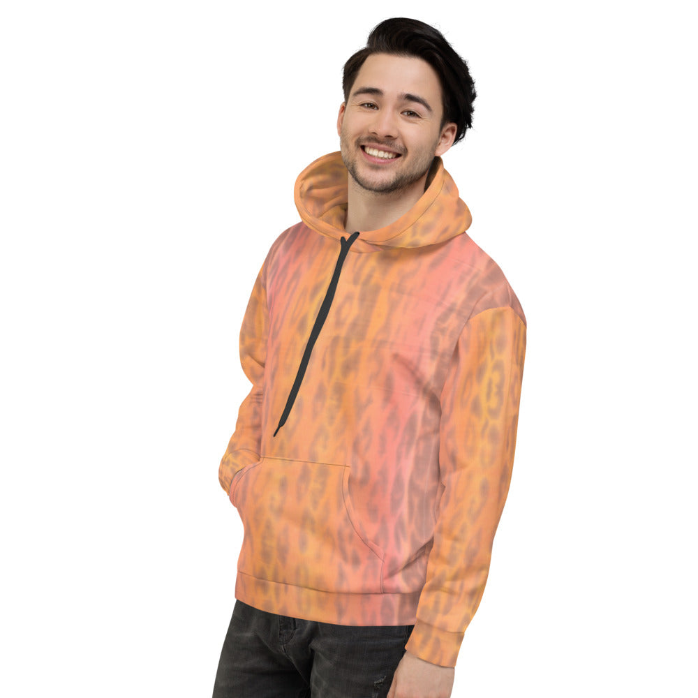Recycled Unisex Hoodie - Ombre Leopard - Men