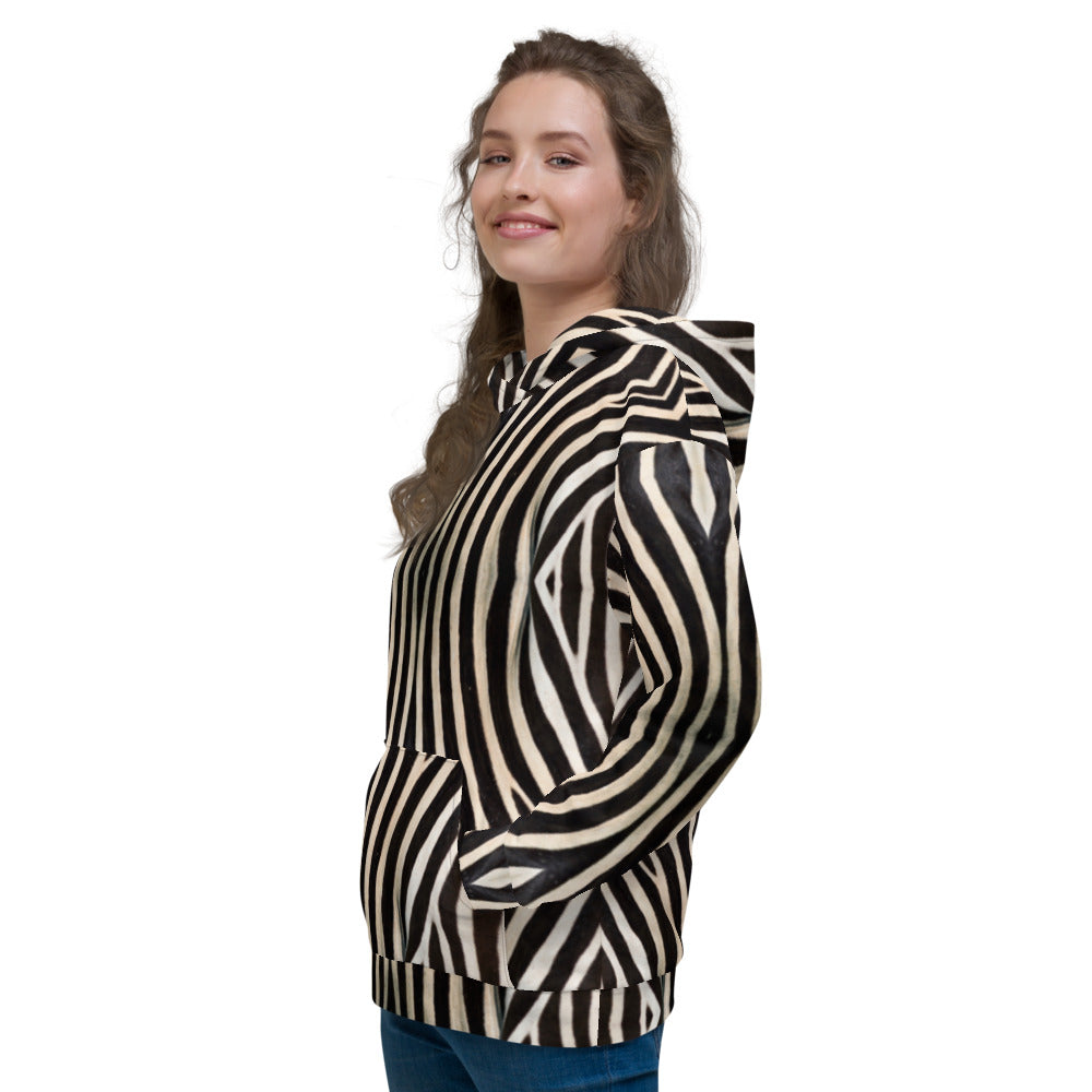 Recycled Unisex Hoodie - Zebra - Women