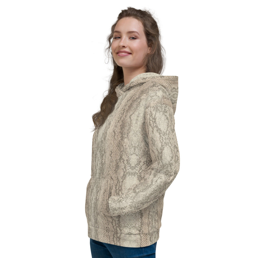 Recycled Unisex Hoodie - Snake Print - Women