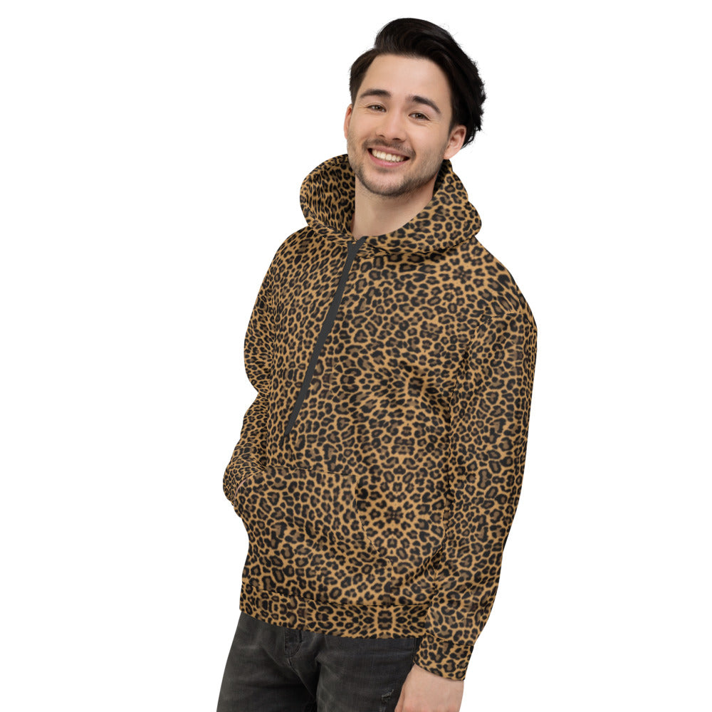 Recycled Unisex Hoodie - Leopard - Men