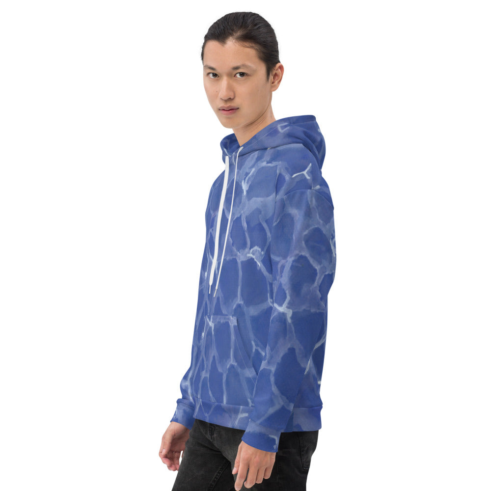 Recycled Unisex Hoodie - Blue Pool - Men