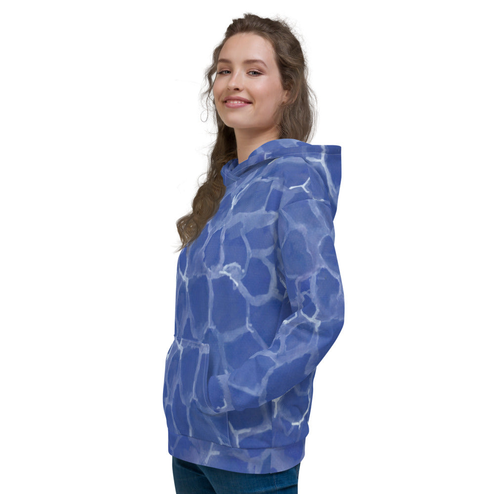 Recycled Unisex Hoodie - Blue Pool - Women