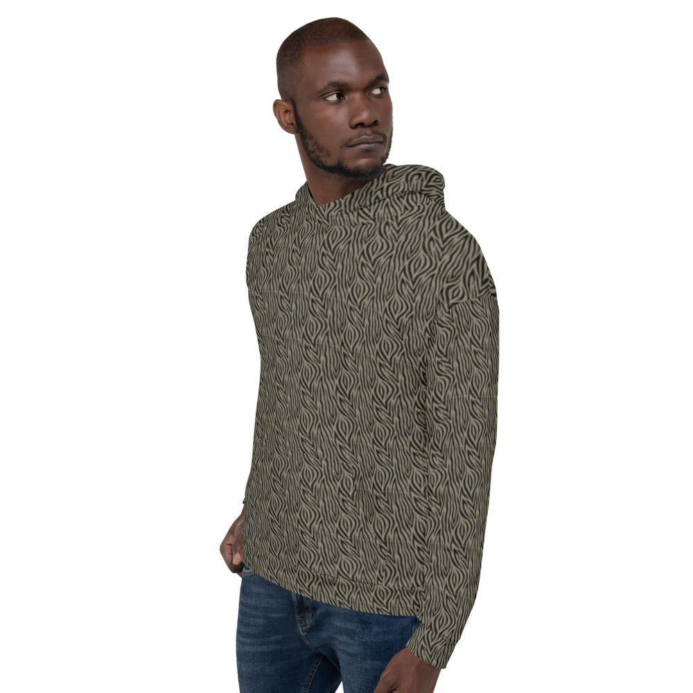Recycled Unisex Hoodie - Khaki Zebra - Men