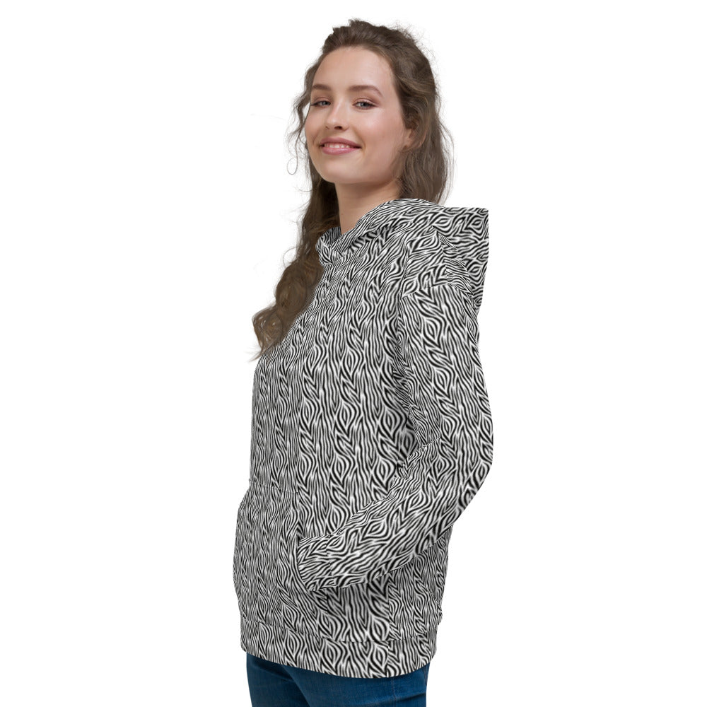Recycled Unisex Hoodie - Zebra - Women