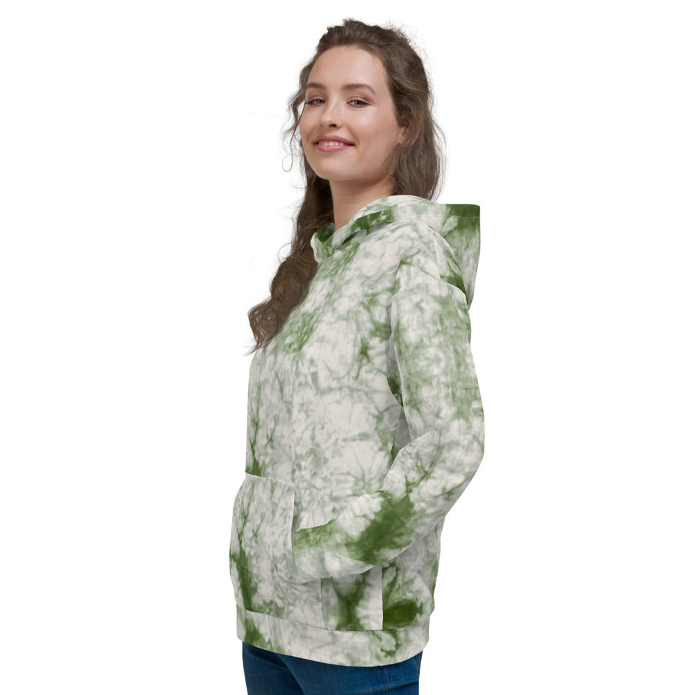 Recycled Unisex Hoodie - Sage Tie Dye - Women