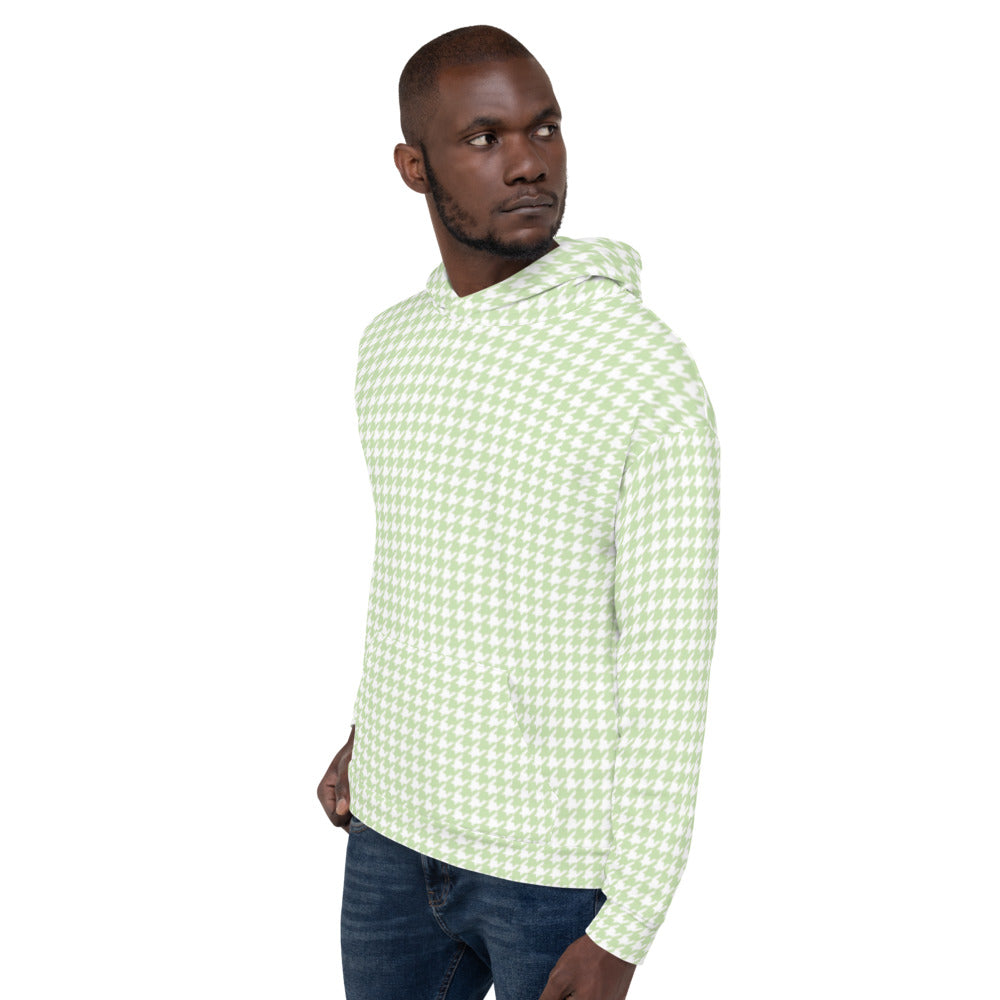 Recycled Unisex Hoodie - Butterfly Houndstooth - Men
