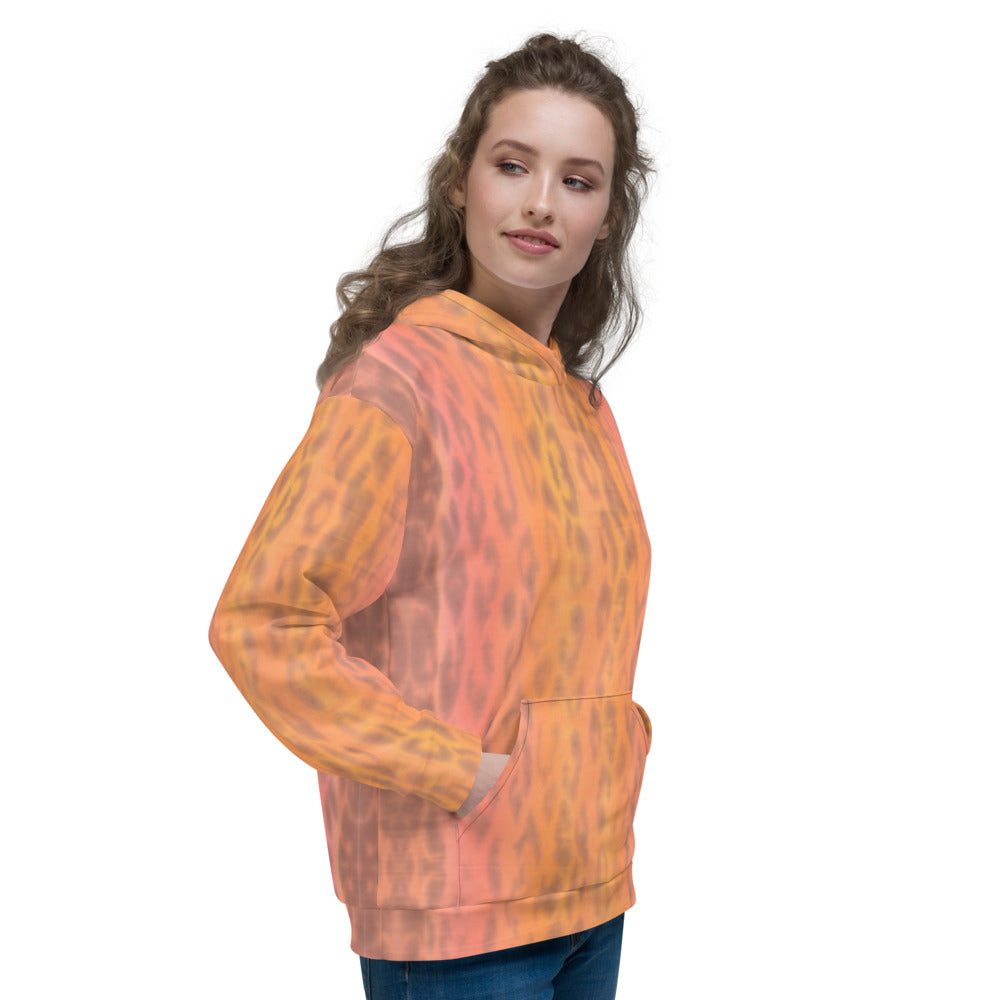 Recycled Unisex Hoodie - Ombre Leopard - Women