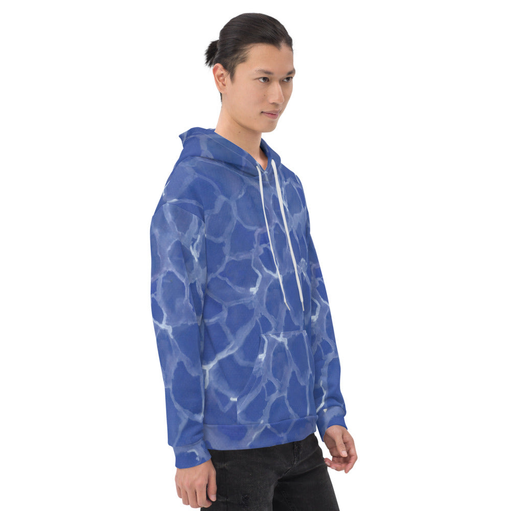 Recycled Unisex Hoodie - Blue Pool - Men