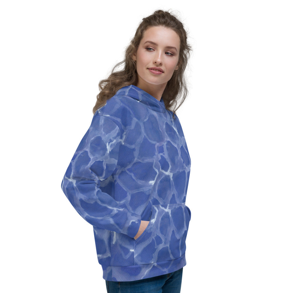 Recycled Unisex Hoodie - Blue Pool - Women