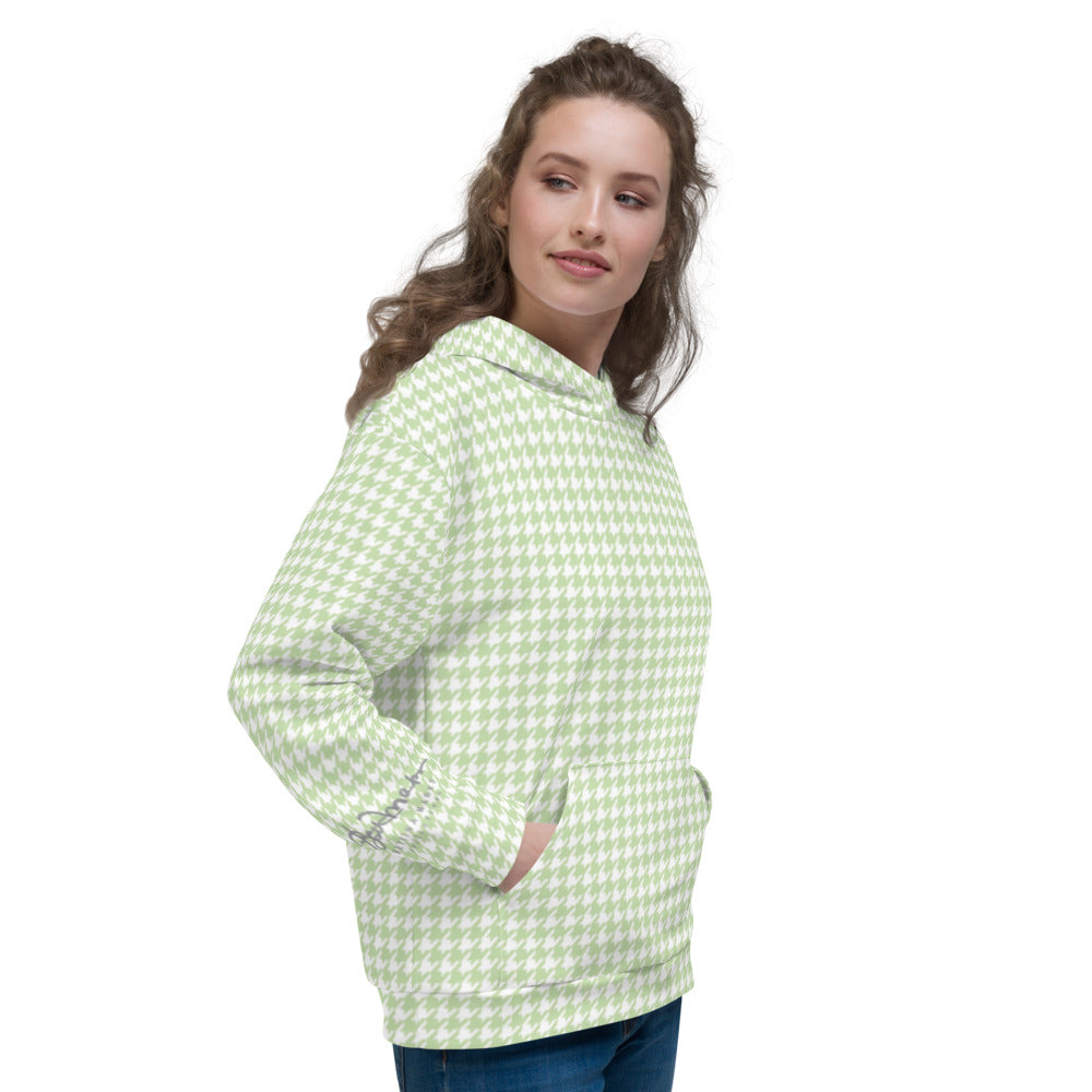 Recycled Unisex Hoodie - Butterfly Houndstooth - Women