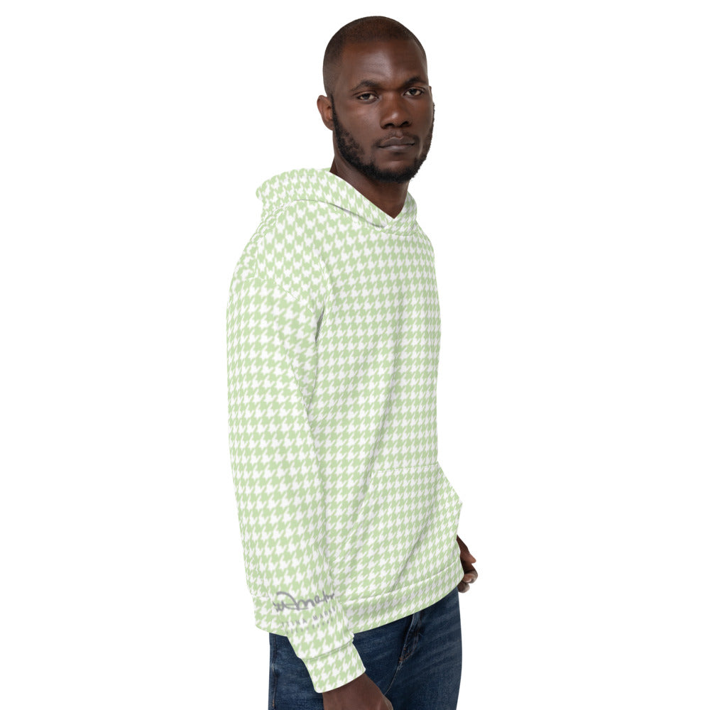Recycled Unisex Hoodie - Butterfly Houndstooth - Men