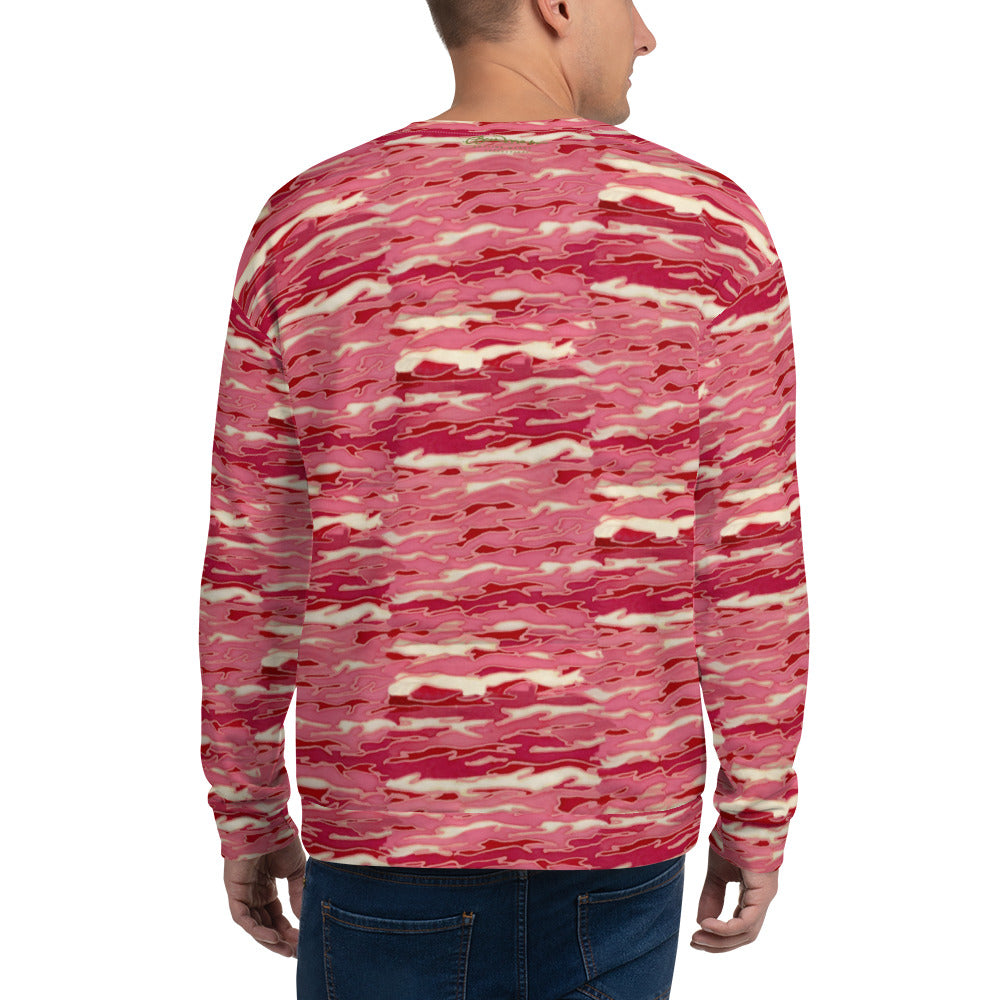 Recycled Unisex Sweatshirt - Pink Camouflage Lava - Men