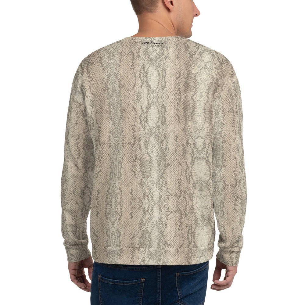Recycled Unisex Sweatshirt - Snake Print - Men