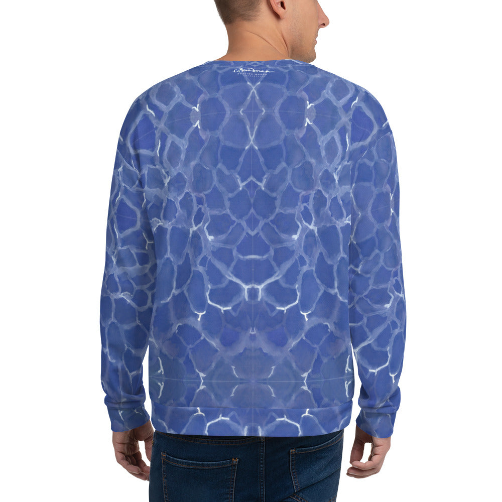 Recycled Unisex Sweatshirt - Blue Pool - Men