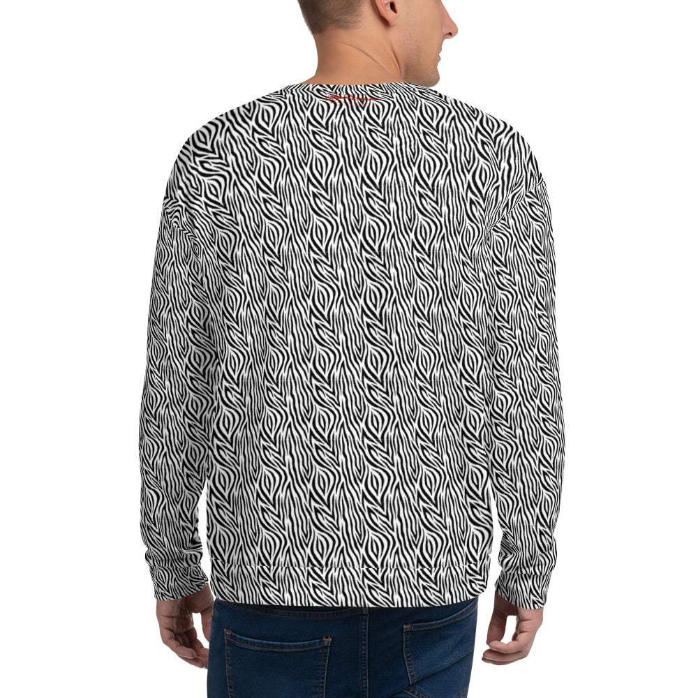 Recycled Unisex Sweatshirt - Zebra - Men