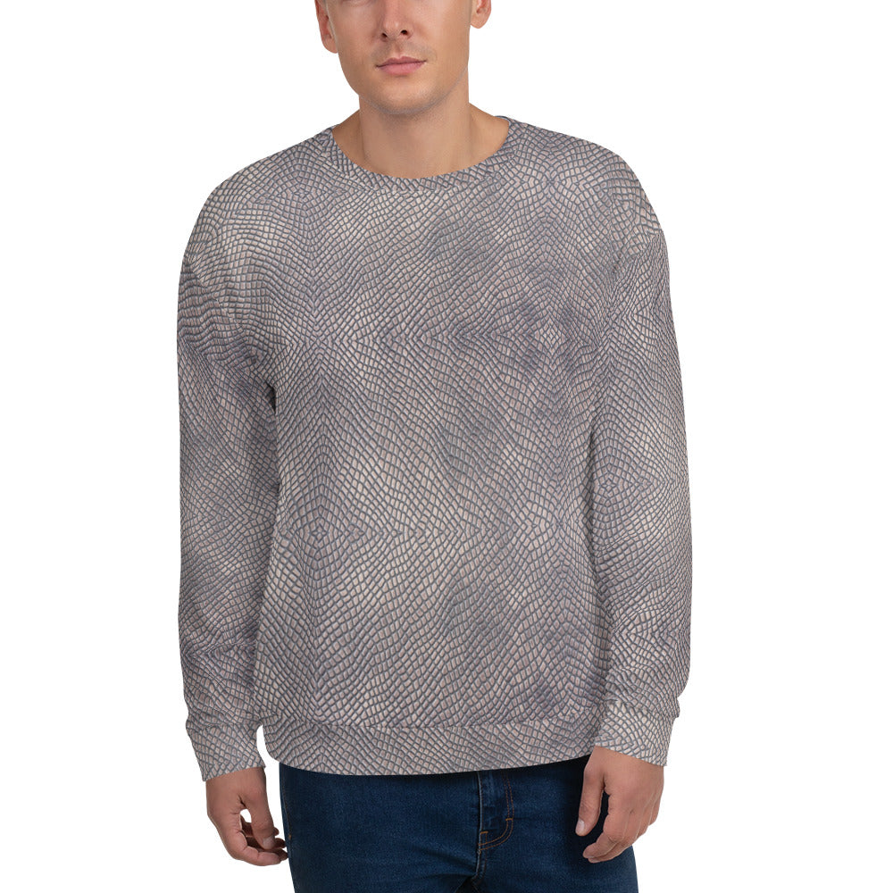 Recycled Unisex Sweatshirt - Snake Skin - Men