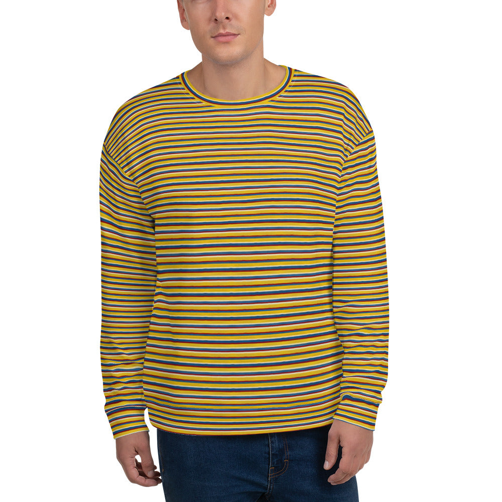 Recycled Unisex Sweatshirt - Riviera Stripe - Men
