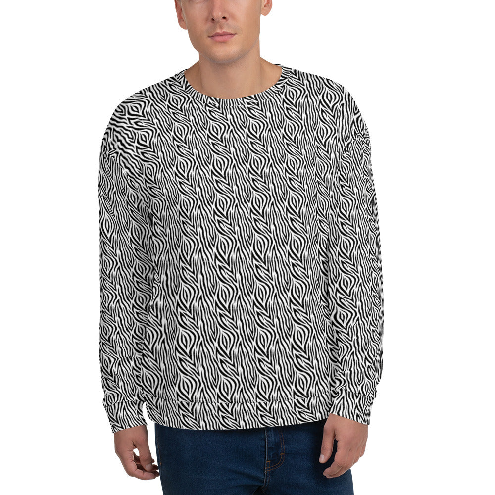 Recycled Unisex Sweatshirt - Zebra - Men