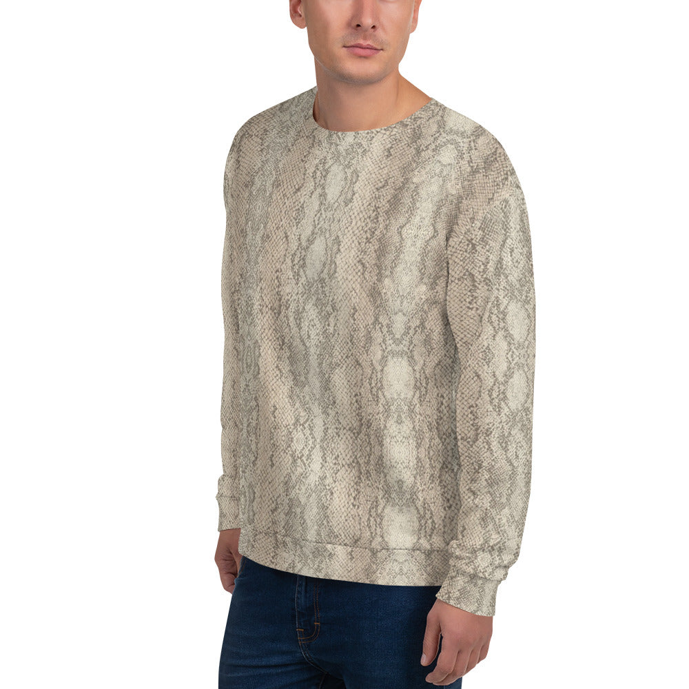 Recycled Unisex Sweatshirt - Snake Print - Men