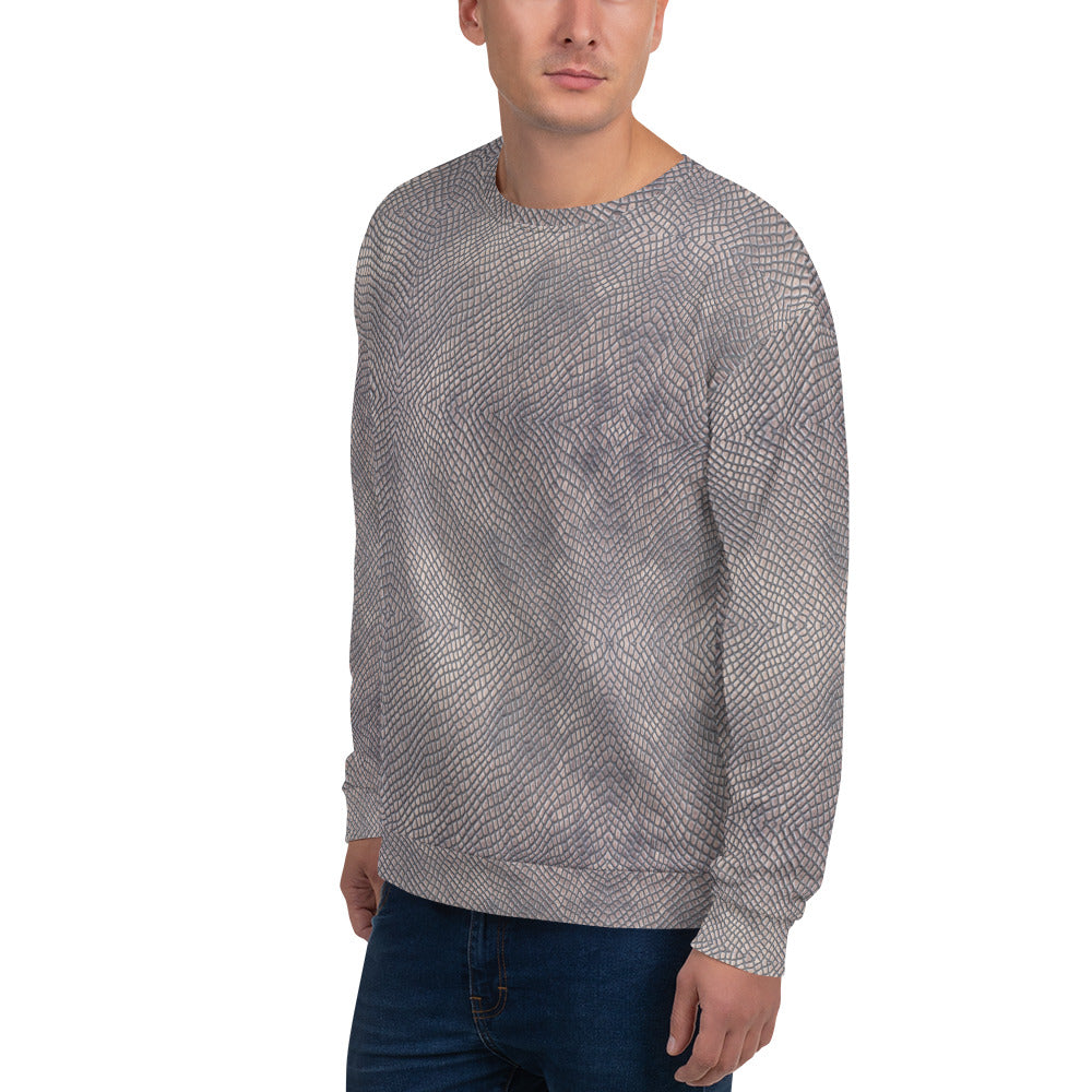 Recycled Unisex Sweatshirt - Snake Skin - Men