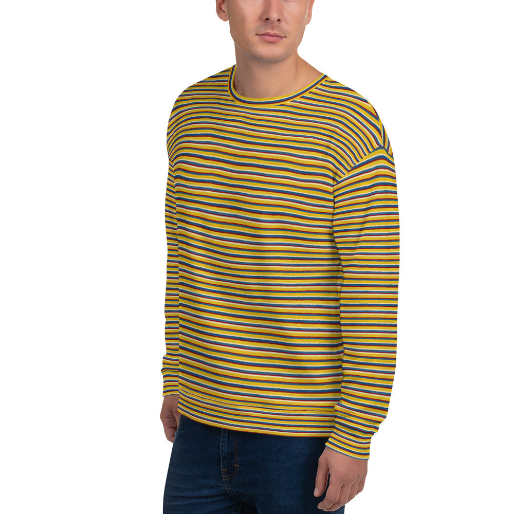 Recycled Unisex Sweatshirt - Riviera Stripe - Men