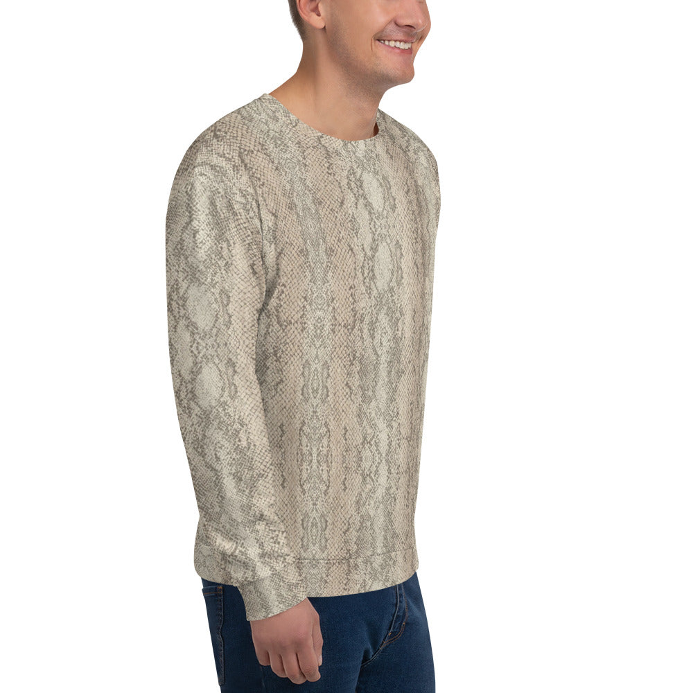 Recycled Unisex Sweatshirt - Snake Print - Men