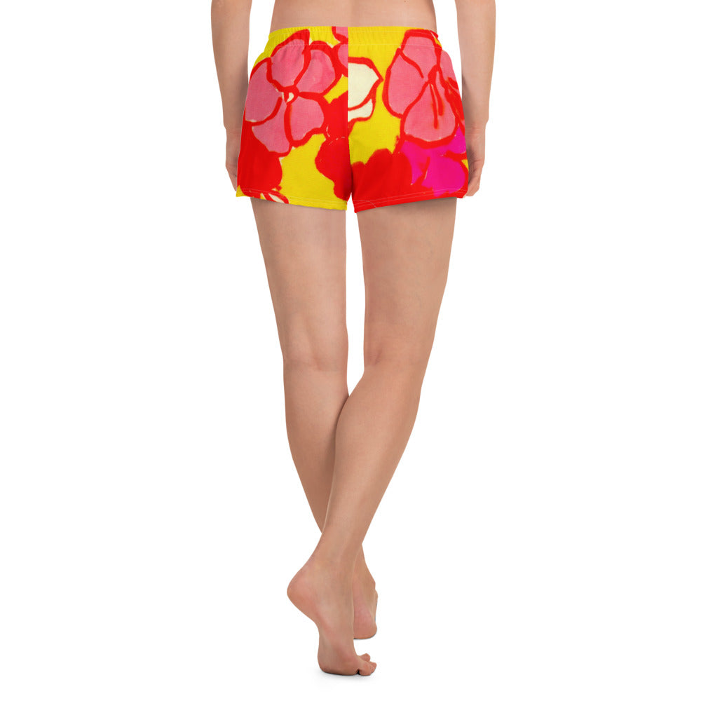 Women's Sixties Floral Athletic Shorts