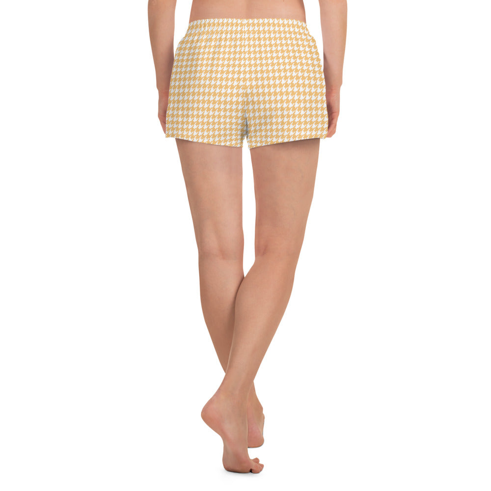 Women's Banana Houndstooth Athletic Shorts