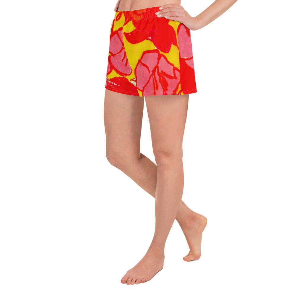 Women's Sixties Floral Athletic Shorts
