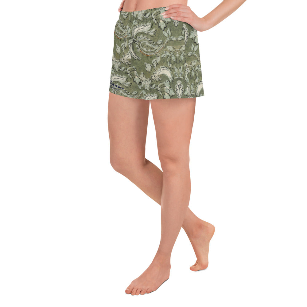 Women's Floral Paisley Athletic Shorts