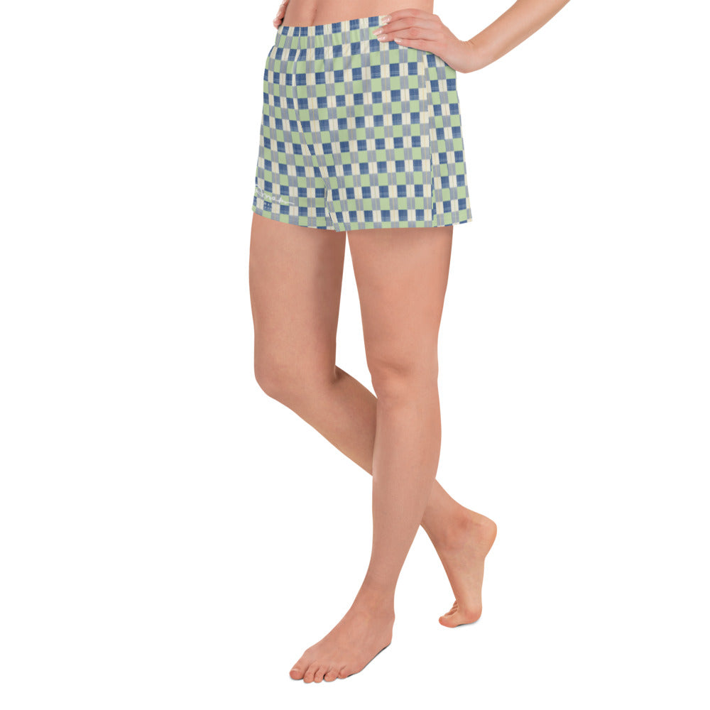 Women's Checkerboard Plaid Athletic Shorts