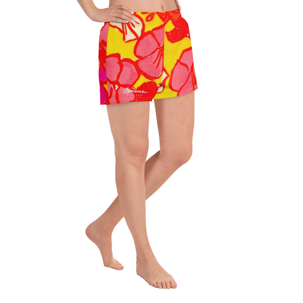 Women's Sixties Floral Athletic Shorts