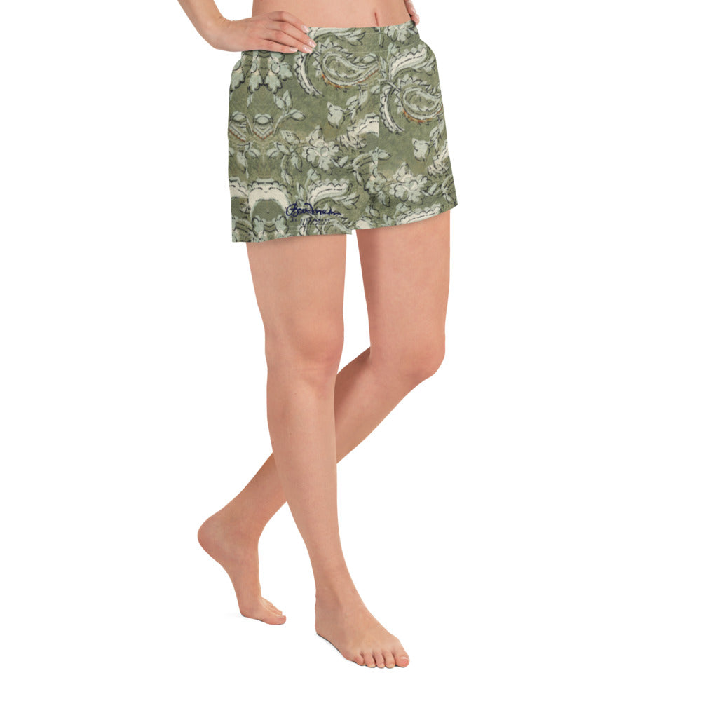 Women's Floral Paisley Athletic Shorts