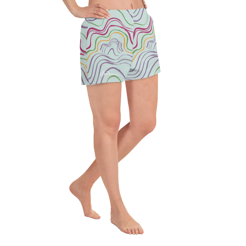 Women's Psychedelic Spring Athletic Shorts